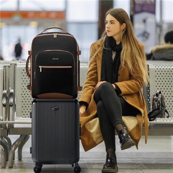 40L Large Travel Backpack for Women Men, 17 Inch Carry on Backpack for Traveling - Picture 2 of 7